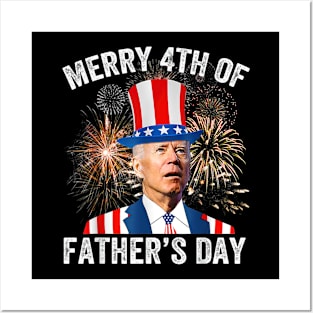 Funny Biden, Confused Joe Biden, Merry 4th of Gift Shirt Posters and Art